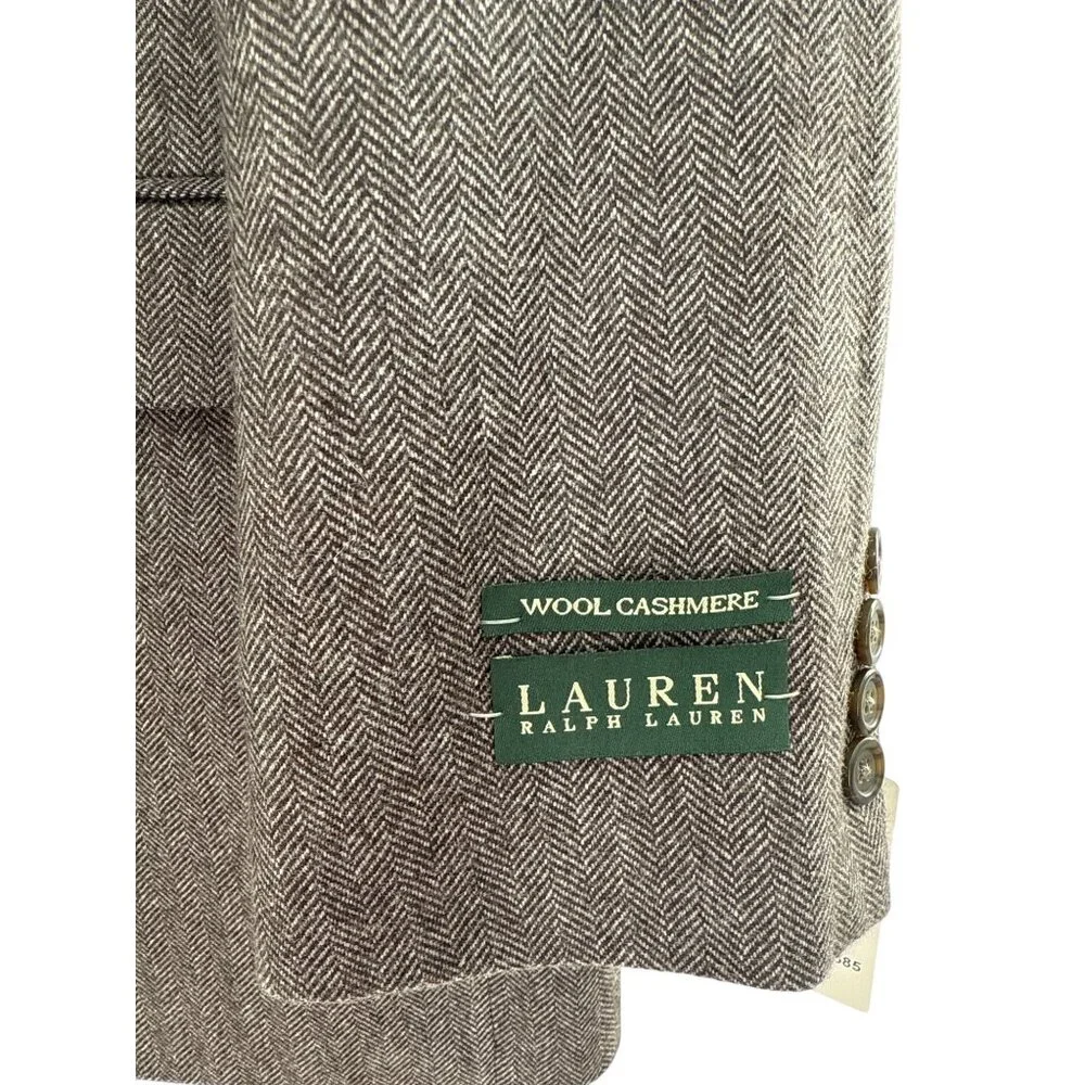 Lauren Ralph Lauren Mens Wool Cashmere Sport Coat Brown 46L‎